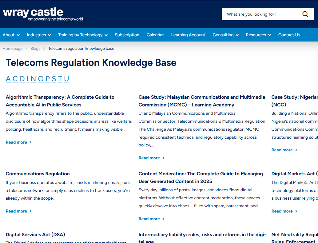 Telecoms Regulation Knowledge Base