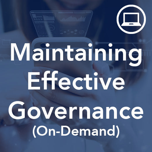 Mantendo uma governação eficaz (on demand)